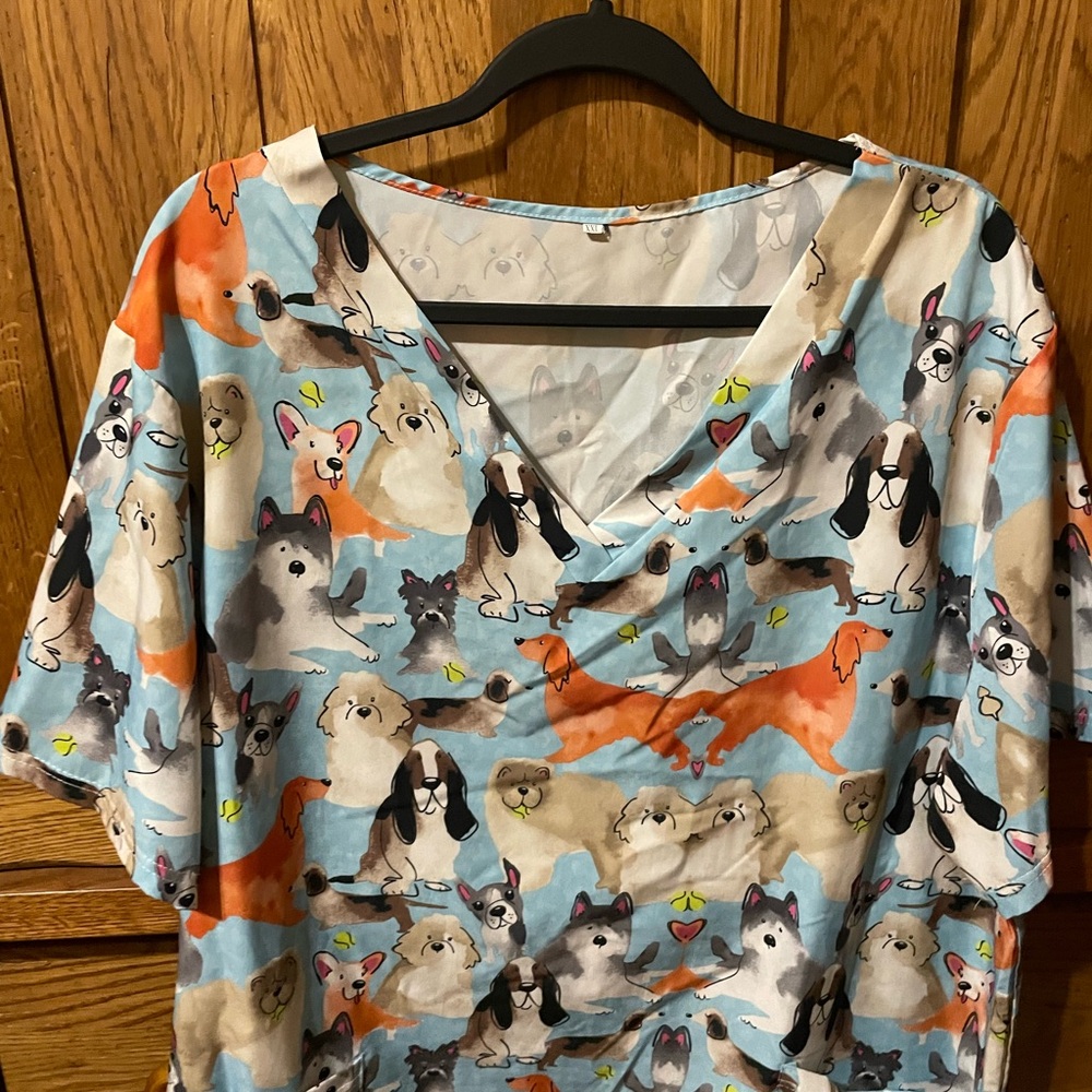 Various fun scrub tops, lot of 4.
All 2x. - Picture 3 of 4